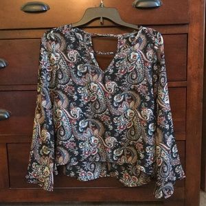 Paisley Bell Sleeve Top